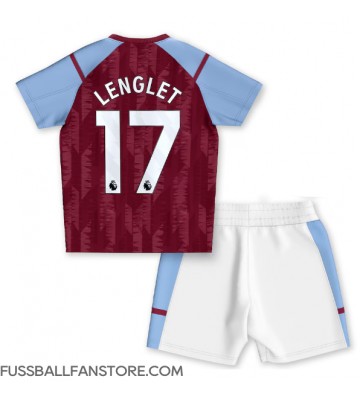 Aston Villa Clement Lenglet #17 Replik Heimtrikot Kinder 2023-24 Kurzarm (+ Kurze Hosen)